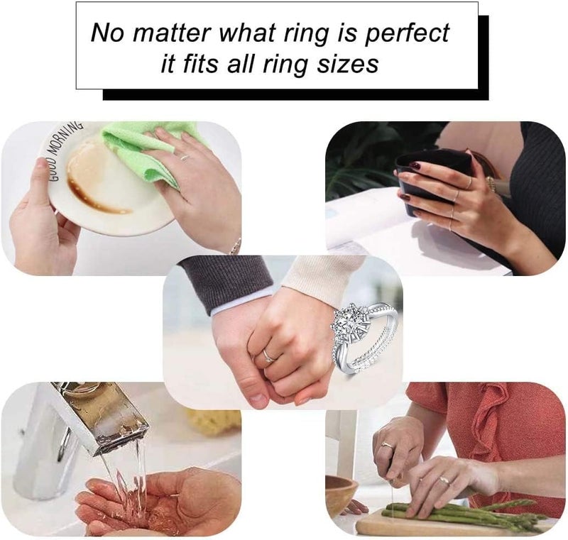 Eiito Ring Sizers for Loose Rings, Eiito Ring Size Adjuster Spacers or Tightener, Invisible Guards, 6 Sizes Fitter, Resizer Fit Almost Any Rings, Reduces Size by 0.5-1.5 - Image 5